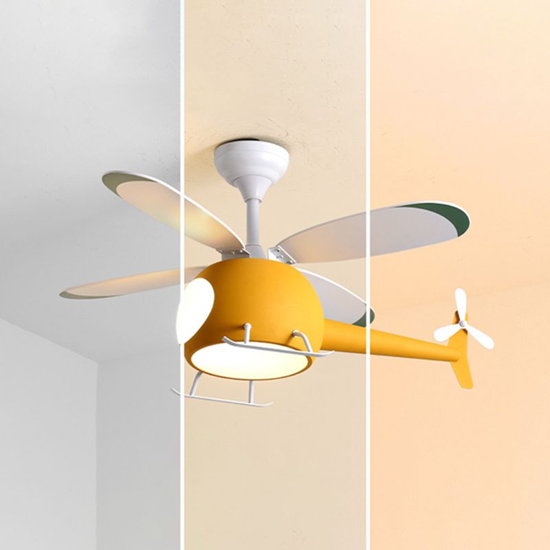 Unique Shape Ceiling Fan Lights Kids Style Metal Ceiling Fan Light Fixtures