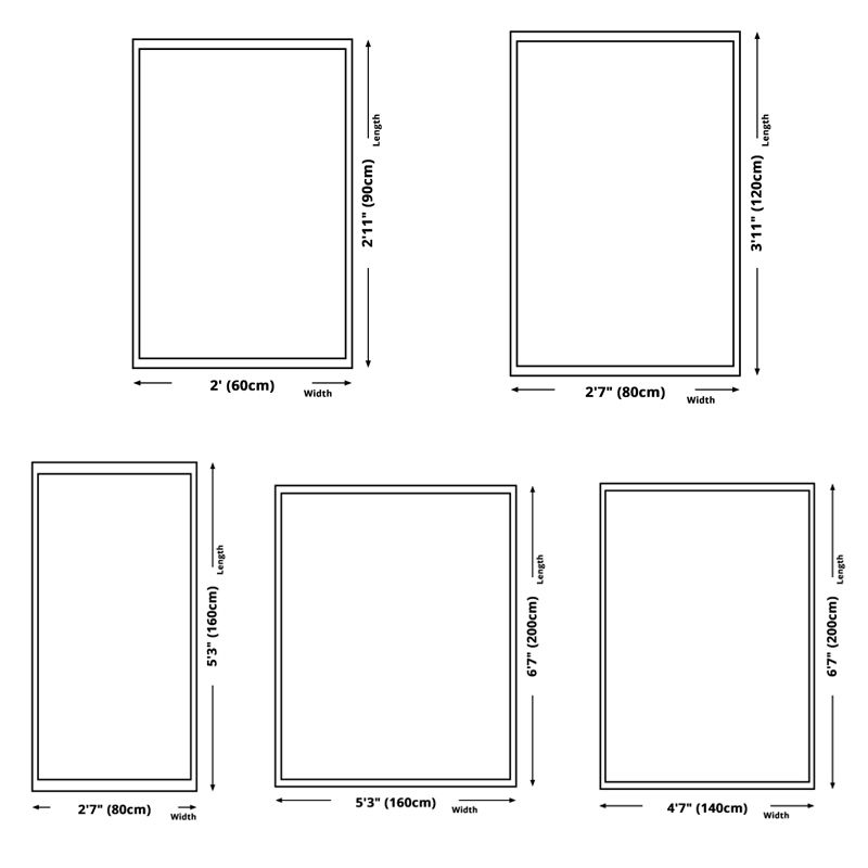 Modern Carpet Color Block Geometry Print Area Rug Polyester with Non-Slip Backing Rug