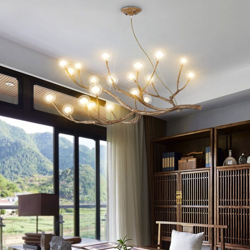 Branch Chandelier Light Fixture Modern Designer Glass Pendant Lighting for Restaurant