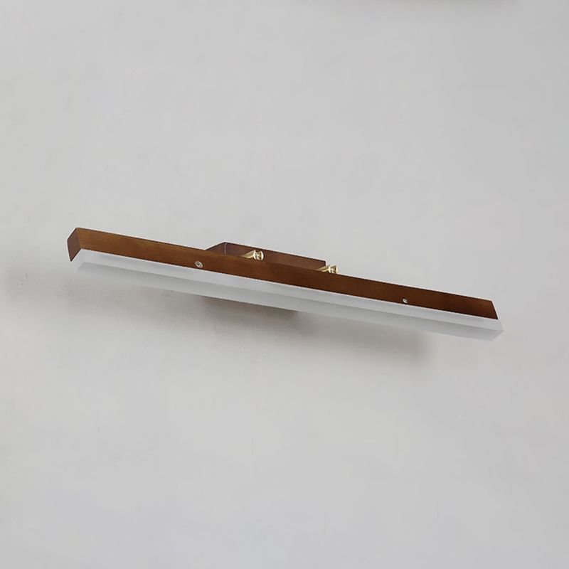 Wooden LED Mirror Light Modern Nordic Adjustable Wall Sconce Light for Bedroom Bathroom