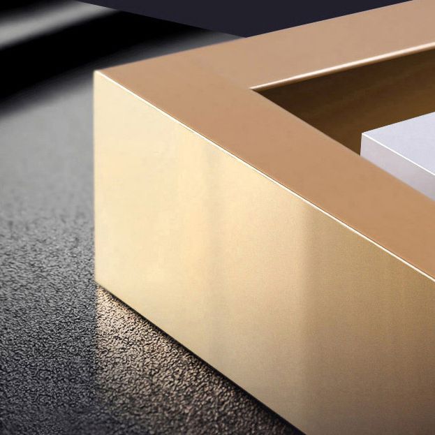 4 Legs Dining Site Table Contemporary Style Stone Dinette Table for Home