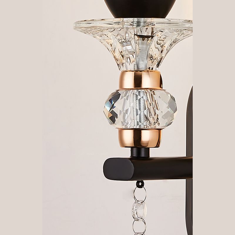 Cylinder Crystal 1-Light Wall Sconce Contemporary Wall Mounted Lamp for Living Room