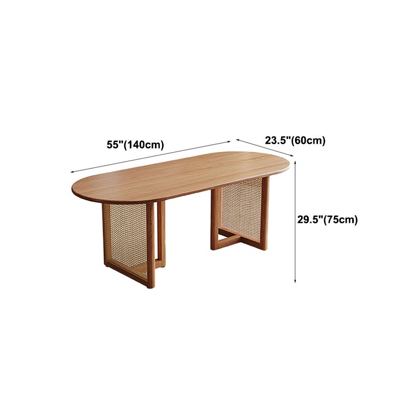 Mesa de comedor de madera maciza de pino, mesa de comedor de estilo sencillo para interior