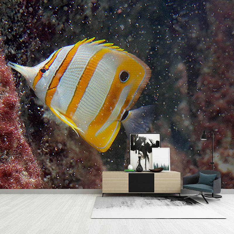 Lifelike Wall Mural Tropical Fish Printed Living Room Wall Mural