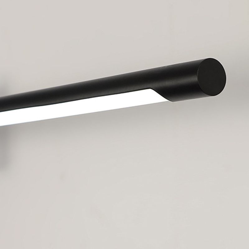 2-lichts lineaire wandwandeling moderne eenvoudige stijl spiegelmuurverlichting in zwart