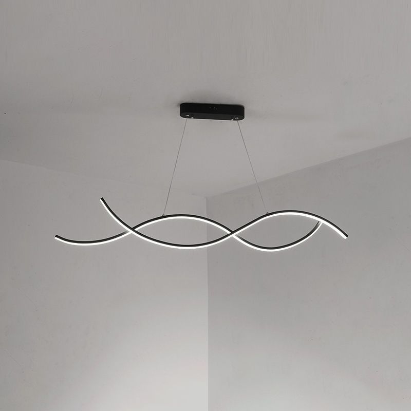 Luci a sospensione dell'isola dei viticci moderni fluidi di illuminazione il lampadario metallico per il ristorante