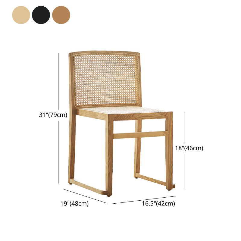Sillas de comedor de estilo tradicional Sillas de comedor sin brazos de cocina con patas de madera