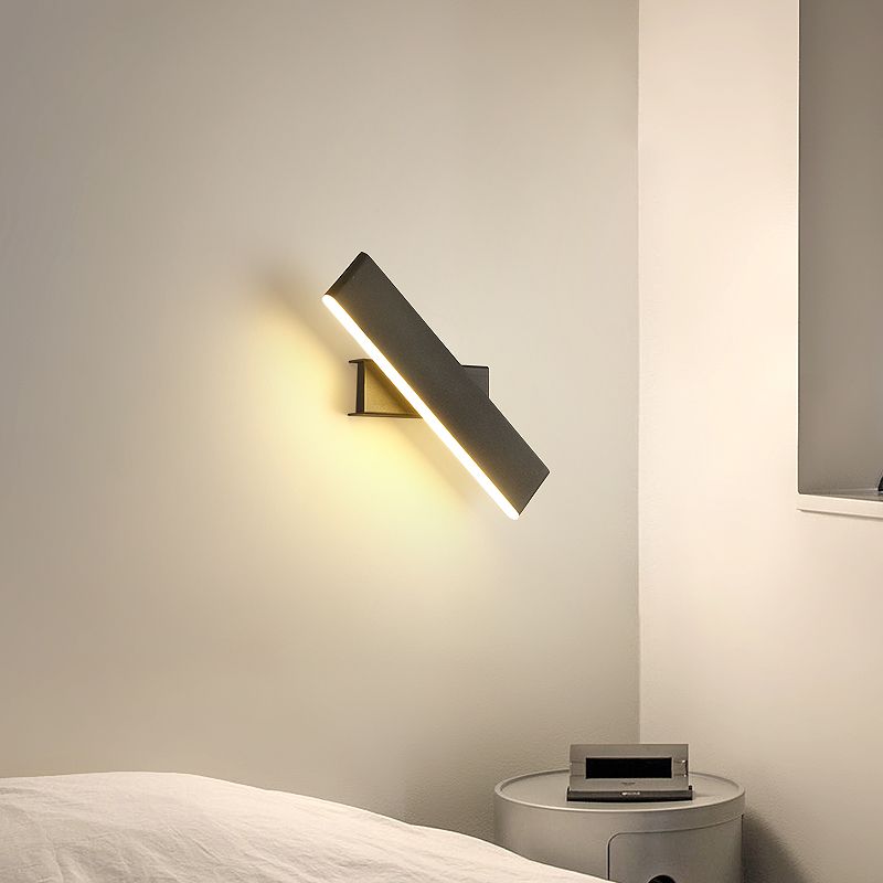 Lámpara de pared giratoria de aluminio LED moderna de moda moderna con tono acrílico