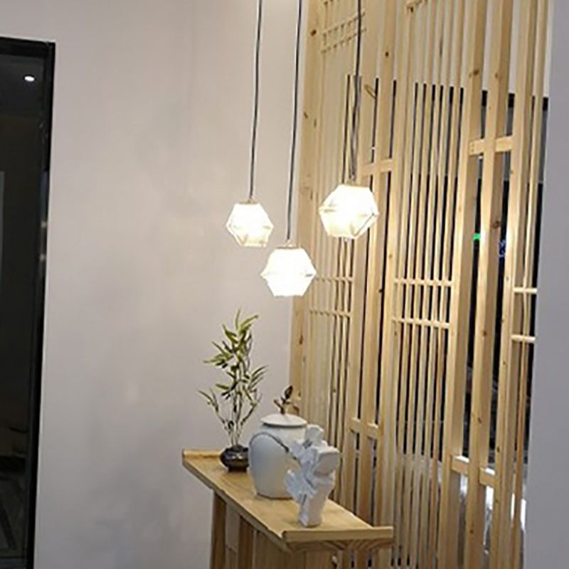 Geometrical Glass Hanging Light Creative 1 Light Living Room Modern Pendant Lamp