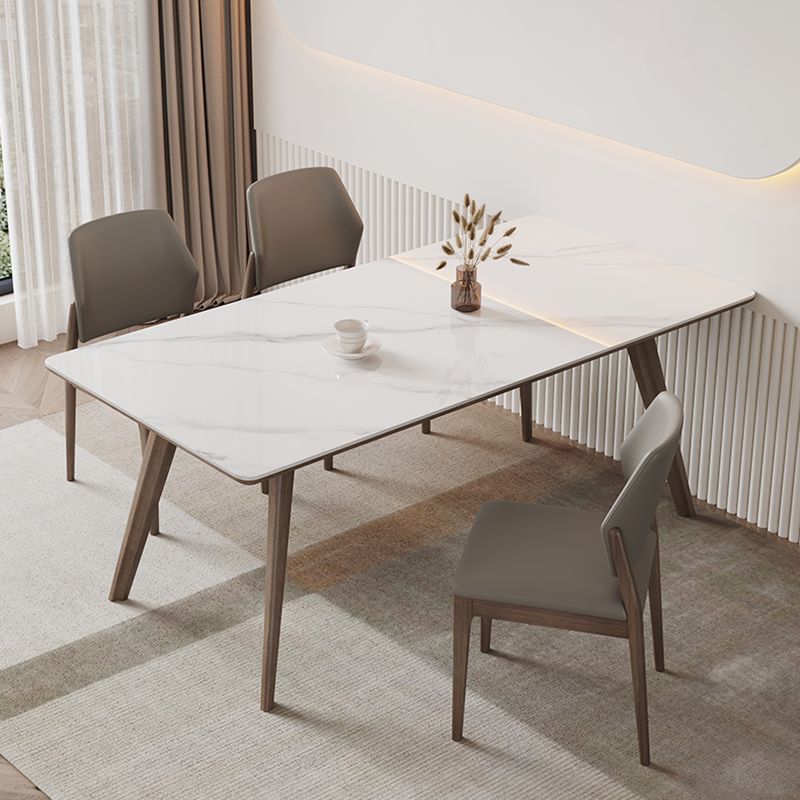 1/5/7 Pcs Modern Style Rectangle Stone Standard Height Dining Table Furniture