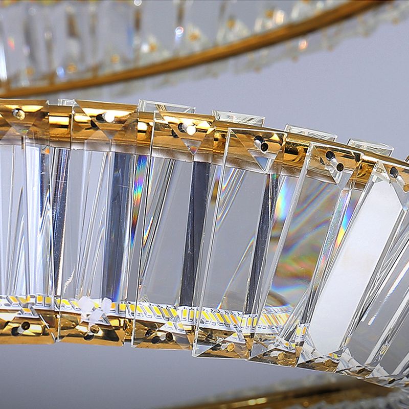 Klarer kristallrund Kronleuchterleuchte Moderne Stil Anhängerbeleuchtung