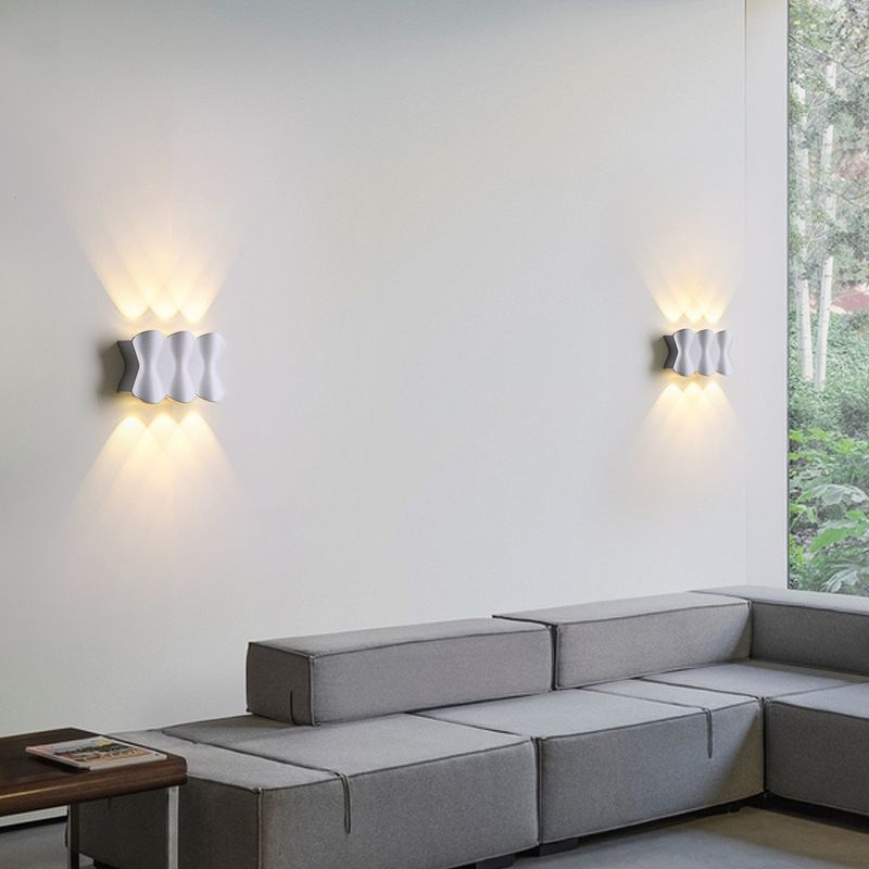Lampe murale en origami simplicité moderne simplicité lampe à support mural en aluminium pour le salon