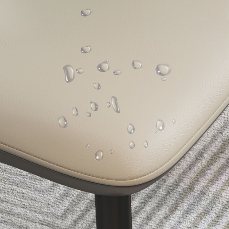 Chaises de salle à manger en métal de style moderne, chaise latérale à bras arrière ouvert pour la cuisine