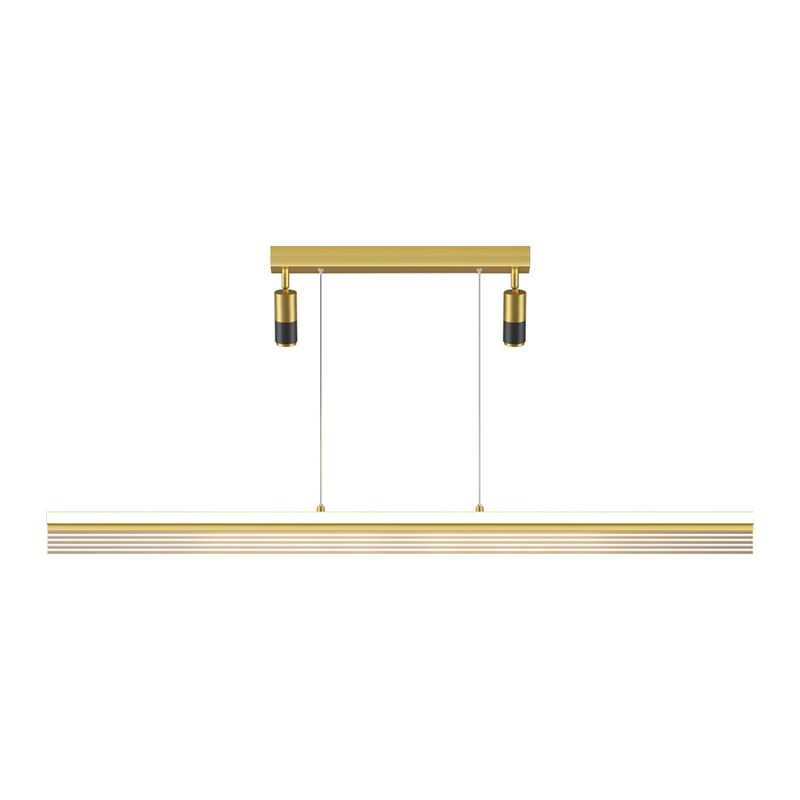 Rectangular Acrylic Island Lighting Simple Style LED Suspension Light with Spotlight