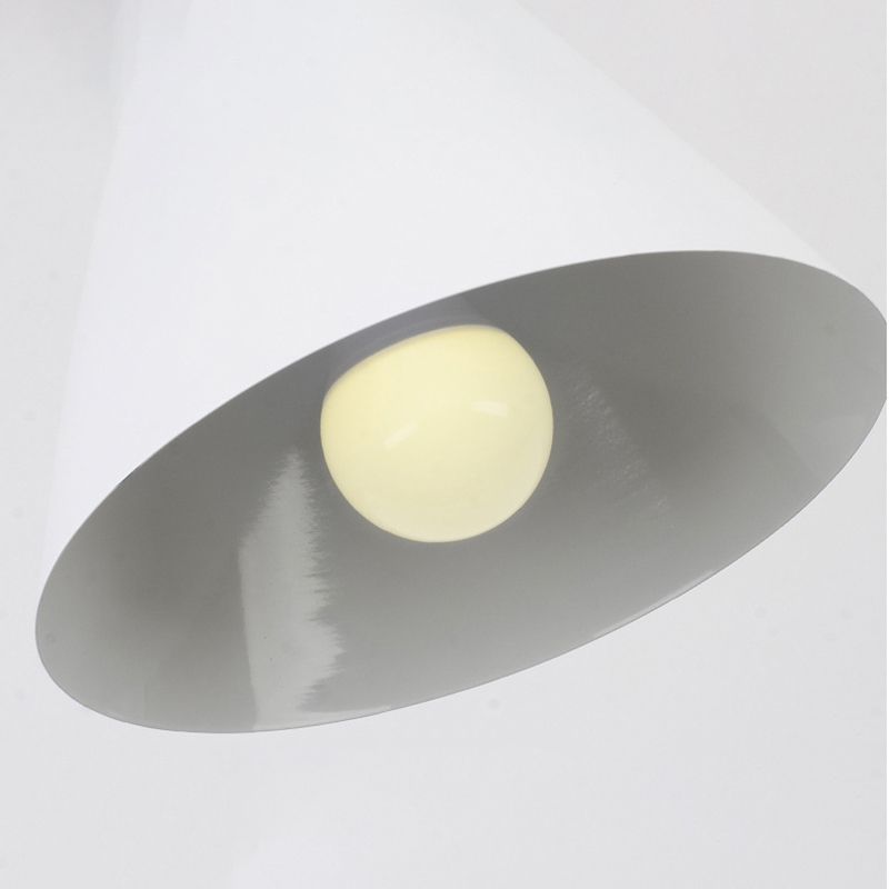 Modern Macaron colgante cónico de metal ligero de metal de 1 luz para la mesa del comedor