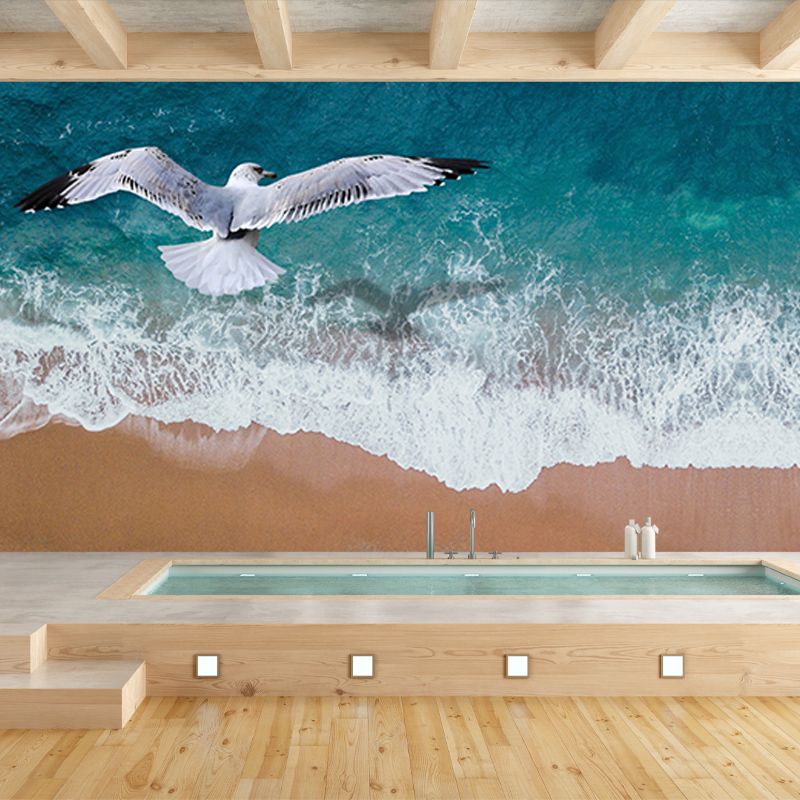 Modern Illustration Mural Wallpaper Sea Wave Indoor Wall Mural