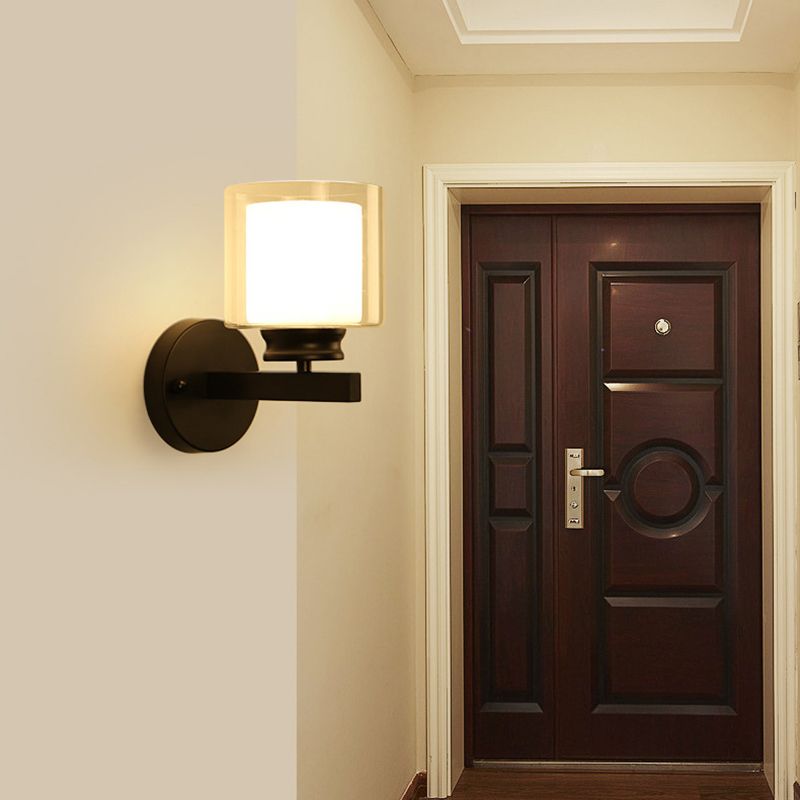 Cylinder Wall Lighting Modern Metal 1 Light Wall Sconces for Bedroom