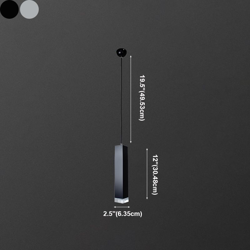 Modern Style Linear Hanging Light Metal 1 Light Pendant Lamp for Dining Room