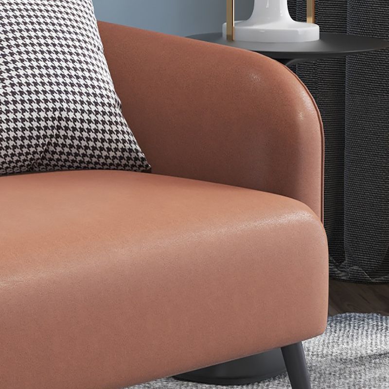 3-Seater 26.8-Inch D Sofa Tuxedo Arm Faux Leather Standard Sofa