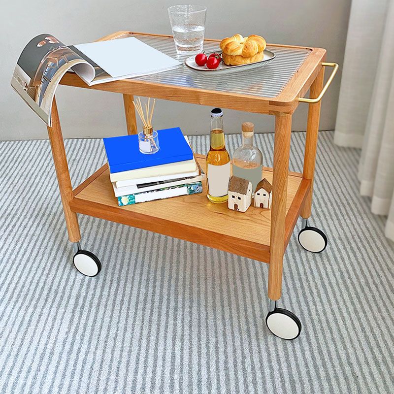 Modern Rectangular Side End Table 4 Legs Side Table for Living Room