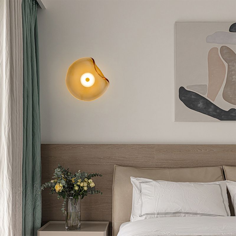 Modern Unique Shape Wall Mounted Light 1 Light Flush Mount Wall Sconce