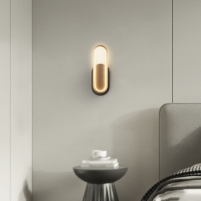 Modern Simple Wall Lamp LED Wall Mount Lamp with Silica Gel Shade for Bedroom