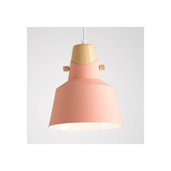 Bell/Dome Ceiling Pendant Light Modernism Metal 1 Light 8.5"/14" Dia Pink/Yellow/Green Hanging Lamp Kit