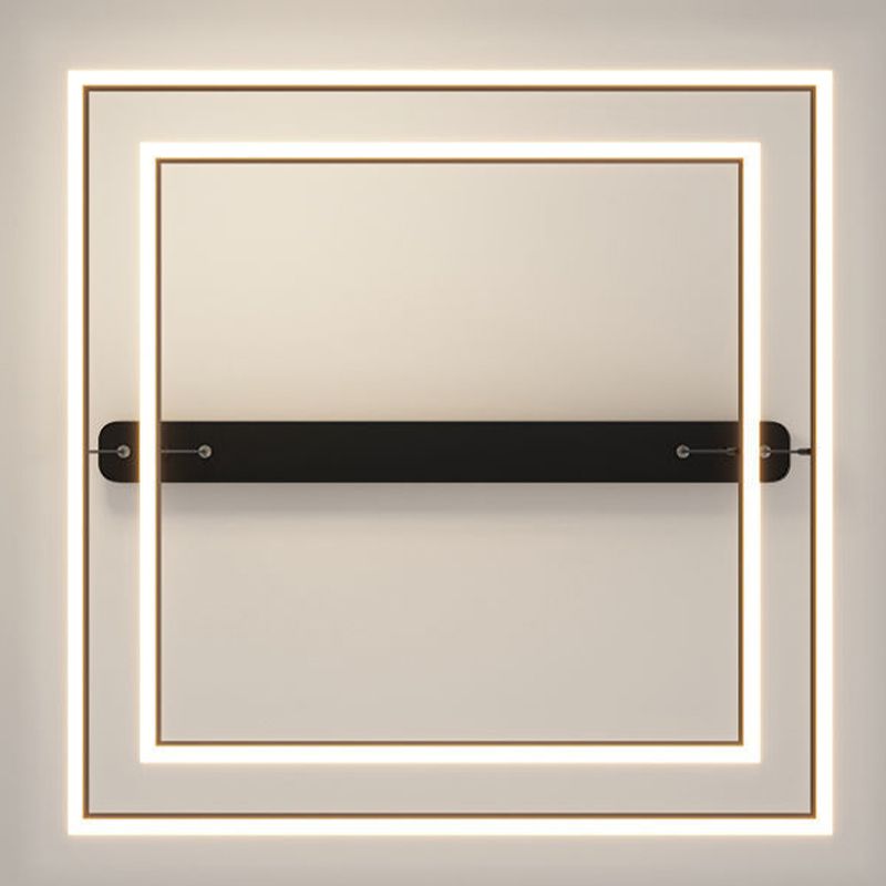 Rectangular Contemporary Chandelier Light Fixtures Restaurant Hanging Chandelier with Acrylic Shade