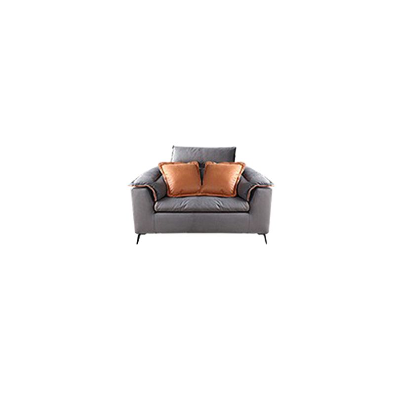 Modern Tufted Sofa & Chaise Stain Resistant Sectional .41.33 Inch in Dark Grey