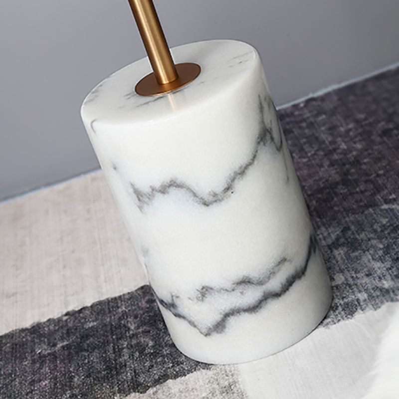 23.62 inch Tall Pedestal Side Table Metal and Marble Side End Table