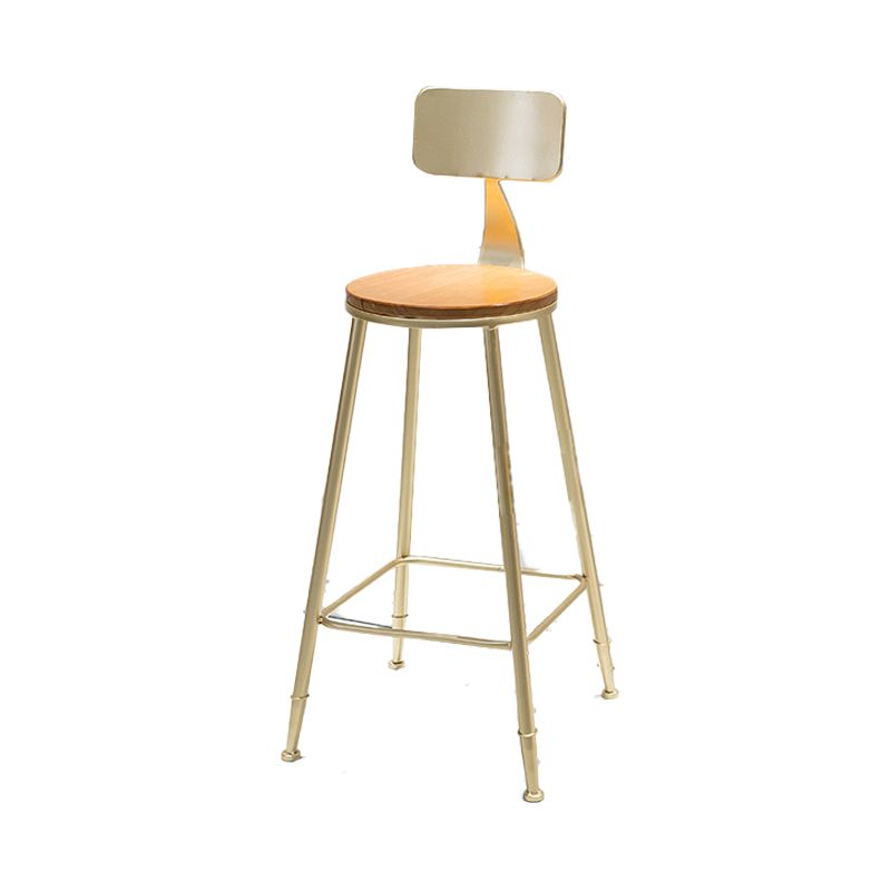 Contemporary Armless Bar Stools Wood Barstools with Footrest
