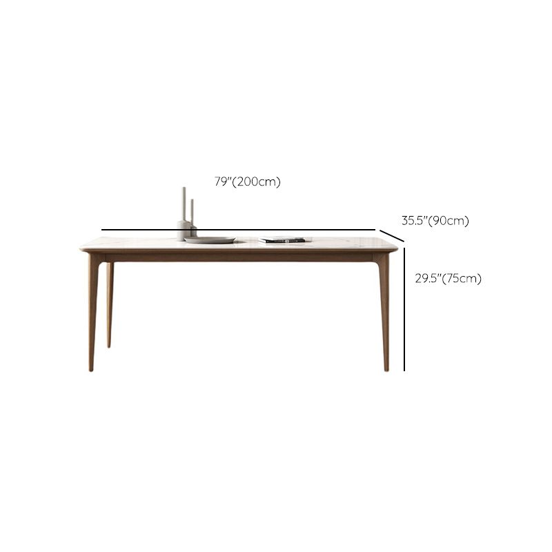 Rectangular Dining Table Set 1/4/5/7 Pieces Dinette Set with Brown Wood Frame