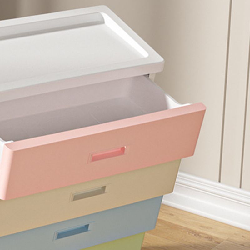 Plastic Chest Kids Nightstand Modern Nursery Dresser , 11.7-inch Width