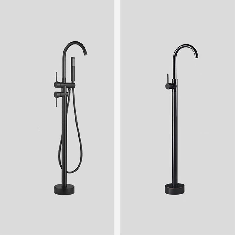 Modern Freestanding Tub Faucet Floor Mounted Lever Freestanding Tub Filler Trim