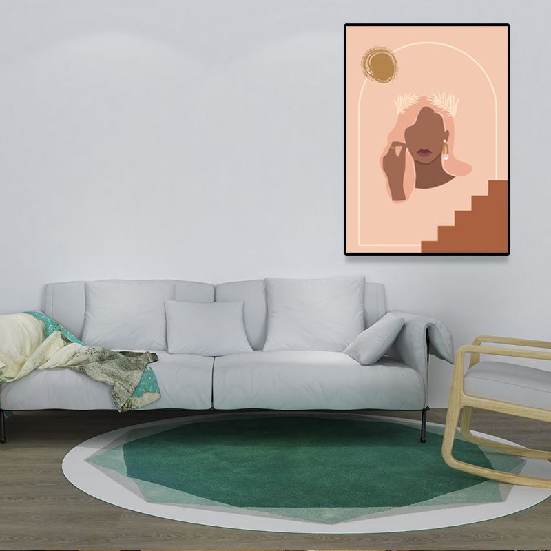 Fashion Woman Wall Art Decor Nordic Textured Painting for Living Room, Multiple Sizes Available