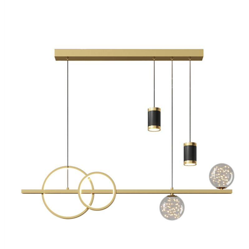 Simple Dining Chandelier Light Modern Style Metal Pendant Lamp Fixture for Dining Room