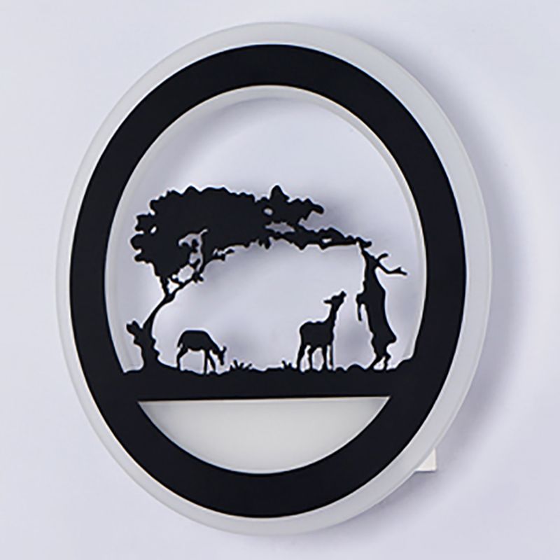 Unique Shape Metal Wall Light Modern Style 1-Light Wall Mounted Light Fixture