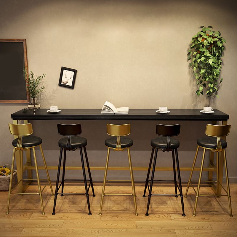 Glam Rectangle Counter Height Table Solid Wood Bar Dining Table