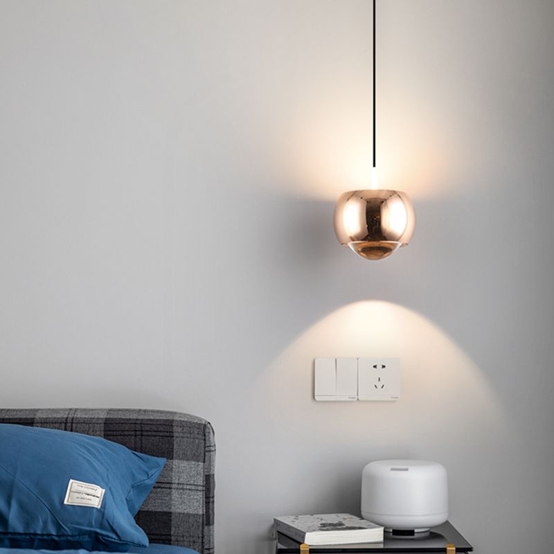 Metal Round Shape Hanging Light Modern Style 1 Light Hanging Light Mount Fixtures