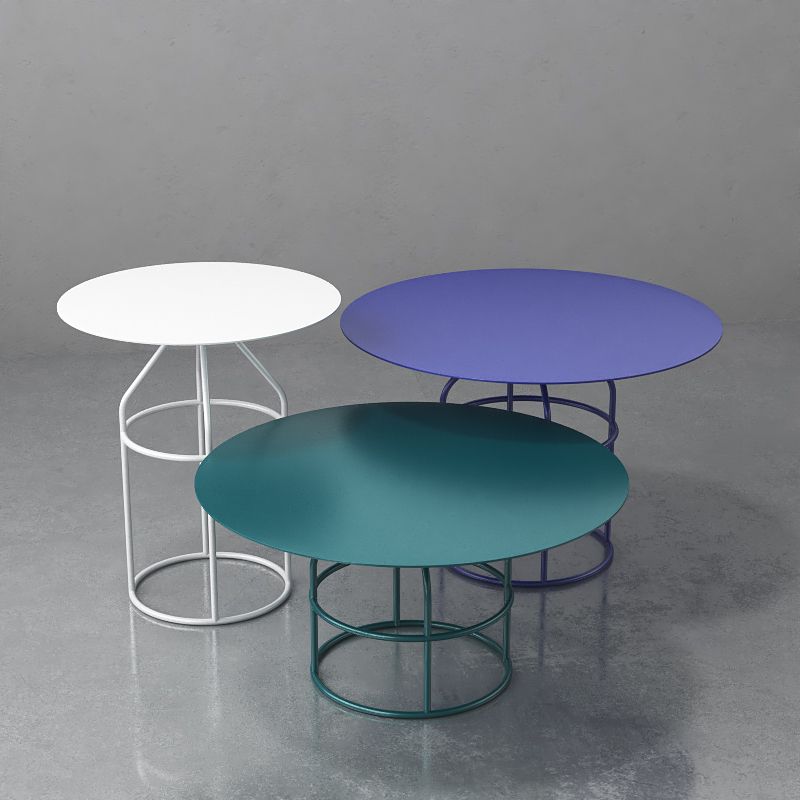 Frame 1 Coffee Table Contemporary Metal Round Cocktail Table