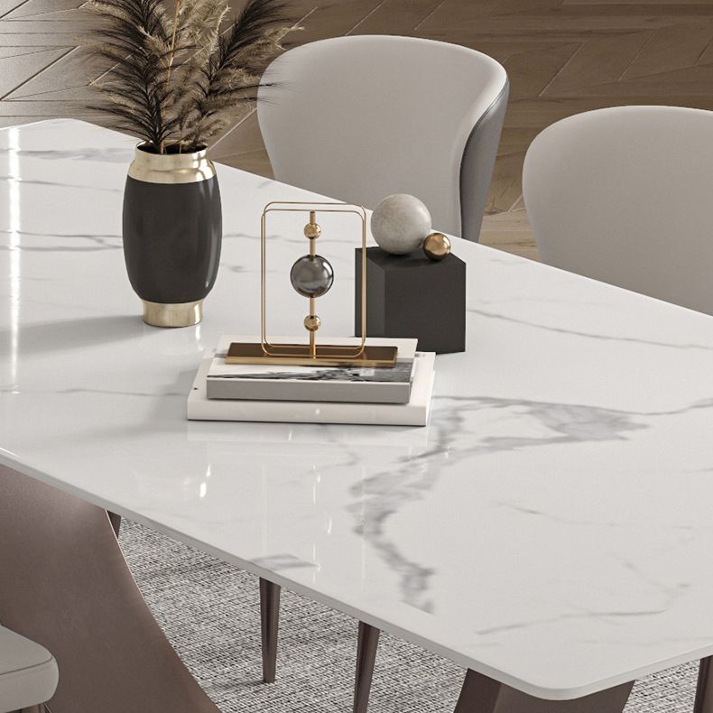 Modern Rectangle Sintered Stone Dining Table Set 1/2/4/5/7 Pieces Dining Set