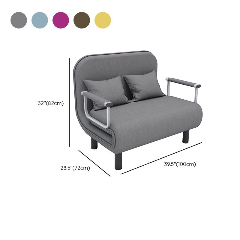 Removable Cushions Sleeper Sofa Contemporary Square Arms Sofa Bed