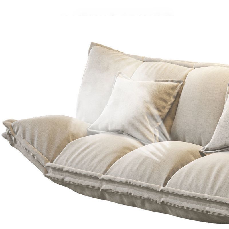 Contemporary Tight Back Convertible Sleeper Sofa Solid Color Fabric Armless Sofa