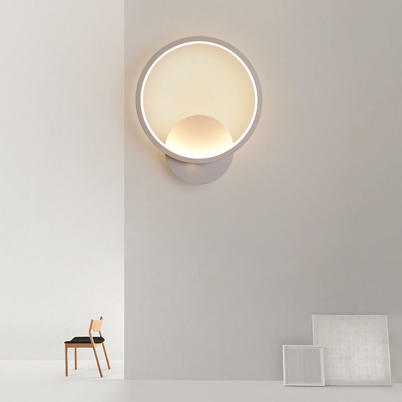 Lumières à nuances géométriques en métal Modern Simple Style 1 HEAD WALL MOUR MOURNAL