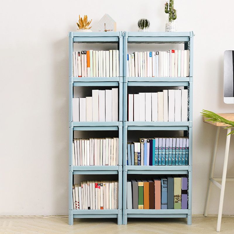 Contemporary Plastic Book Shelf Freestanding Cubby Storage Bookcase