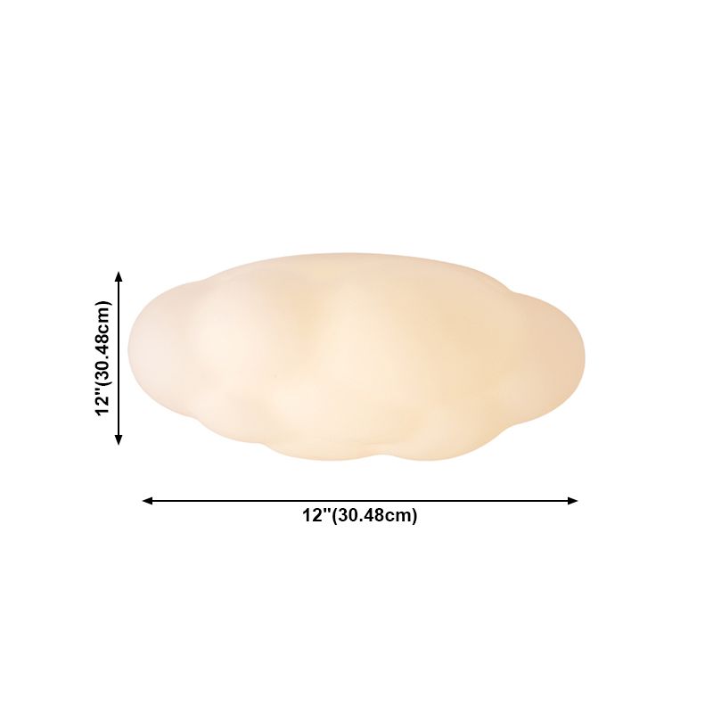 Cloud Shape Modern Flush Mounted Ceiling Lights White LED Flush Mount Lighting