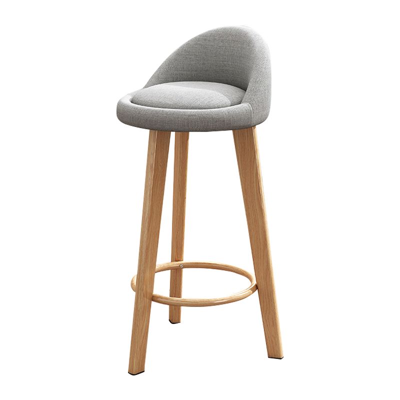 Scandinavian Style Bar-stool Steel Legs Round Seat Single Counter Stool for Kitchen Bar