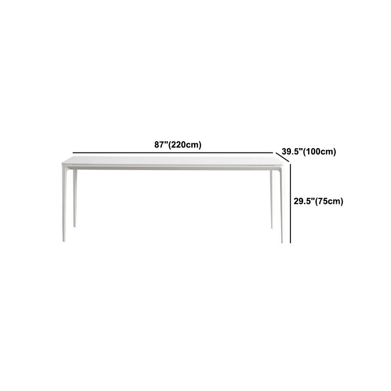 1/4/5/6/7 Pieces Rectangle Dining Set Sintered Stone Top Dinette Table Set in White