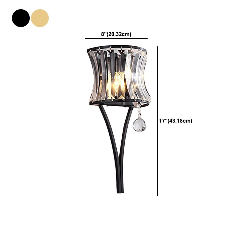Crystal Geometry Shape Wall Lights Modern Style 2 Light Wall Sconce for Dining Room