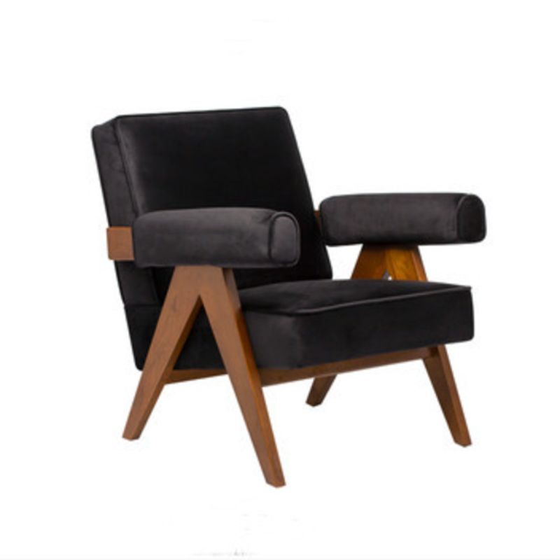 31.50" Wide Contemporary Style Single Sofa Round Arms Fixed Back Armchair